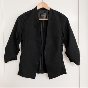 Dynamite - Cropped Open Front Black Blazer